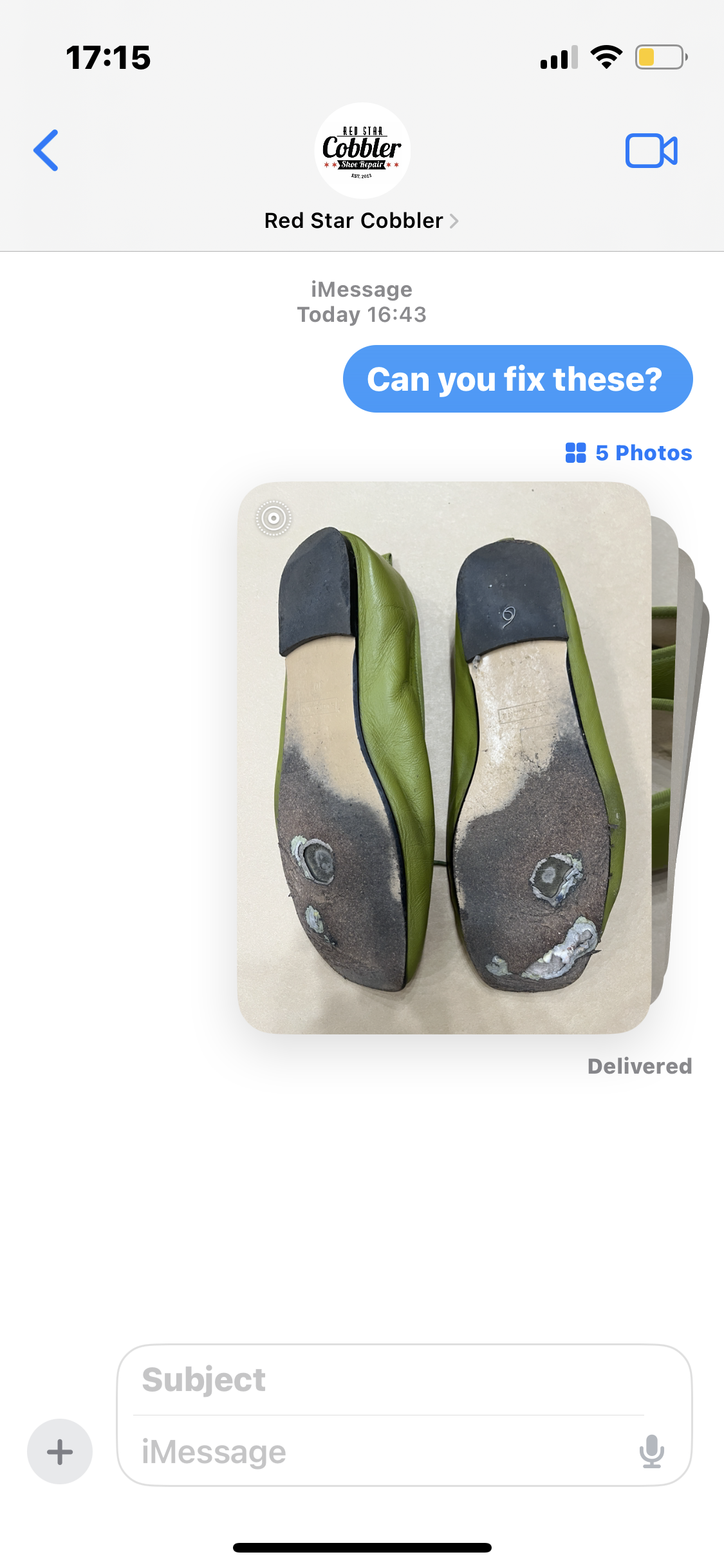 Text Your Cobbler - RSC